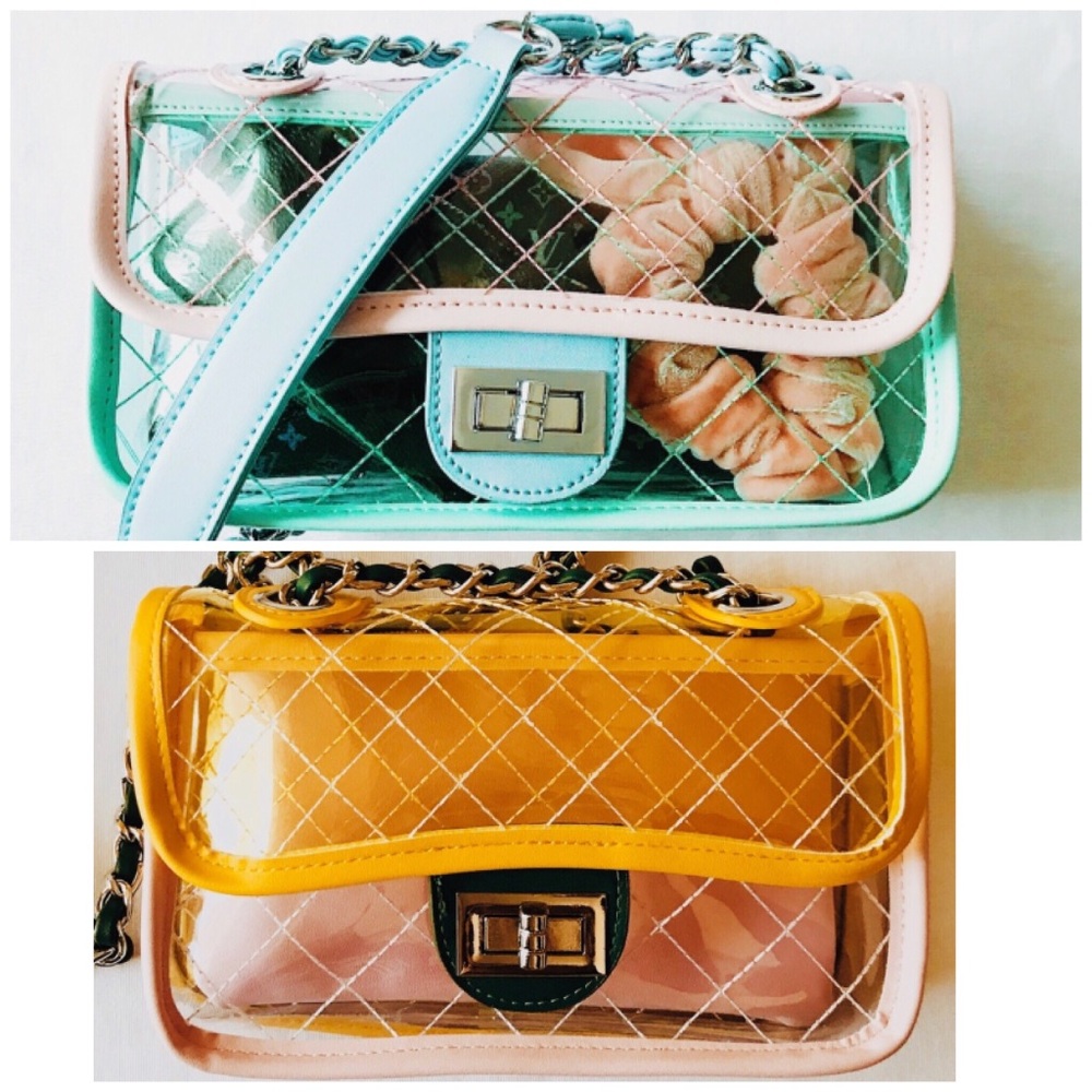 Bundle of 2 PVC flap bags